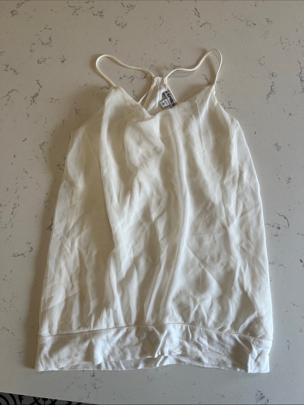 Express White Spaghetti Strap Tank Top